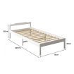 Levede Wooden Bed Frame King Single Mattress Base Solid Timber Pine Wood White