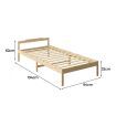 Levede Wooden Bed Frame Single Size Mattress Base Solid Timber Pine Wood Natural