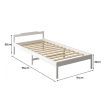 Levede Wooden Bed Frame Single Size Mattress Base Solid Timber Pine Wood White