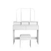 Levede Dressing Table Stool Foldable Mirror Jewellery Cabinet Makeup Storage