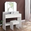 Levede Dressing Table Stool Foldable Mirror Jewellery Cabinet Makeup Storage