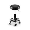 Salon Stool Swivel Bar Stools Black with Black Stand