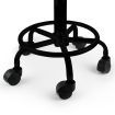 Salon Stool Swivel Bar Stools Black with Black Stand