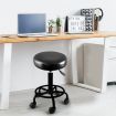 Salon Stool Swivel Bar Stools Black with Black Stand