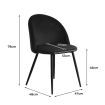 Levede 2x Dining Chairs Kitchen Cafe Lounge Chair Sofa Upholstered Velvet Black