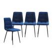 Levede 4x Dining Chairs Kitchen Table Chair Lounge Room Retro Padded Seat Velvet