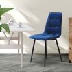 Levede 4x Dining Chairs Kitchen Table Chair Lounge Room Retro Padded Seat Velvet