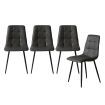 Levede 4x Dining Chairs Kitchen Table Chair Lounge Room Padded Seat PU Leather