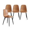 Levede 4x Dining Chairs Kitchen Table Chair Lounge Room Padded Seat PU Leather