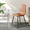 Levede 4x Dining Chairs Kitchen Table Chair Lounge Room Padded Seat PU Leather