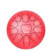 Steel Tongue Drum 10??? 11 Notes Handpan And Bag Mallet Christmas Gifts Red