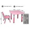 BoPeep Kids Table and Chairs Children Furniture Toys Play Study Desk Set Pink