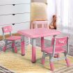 BoPeep Kids Table and Chairs Children Furniture Toys Play Study Desk Set Pink