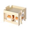 BoPeep Kids Table and Chairs Set Storage Box Toys Play Desk Wooden Study