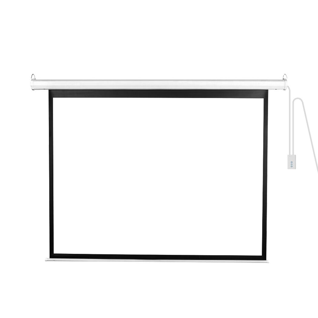 125" Projector Screen Electric Motorised Projection Retractable 3D Home Cinema