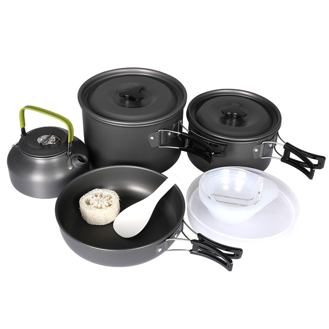 16Pcs Camping Cookware Set Outdoor Hiking Cooking Pot Pan Portable Picnic