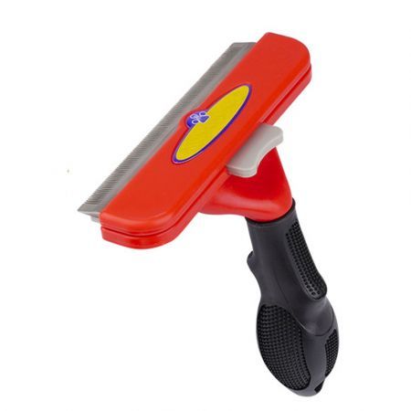 Grooming Tool for Large Longhaired Dogs Deshedding Brush Eliminates 90% of Dead Hair for Easy Pet Grooming