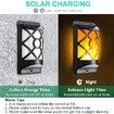 Solar Flame Lights Outdoor Fire Effect 66 LED Auto On/Off Solar Powered Wall Mounted Landscape 1pc