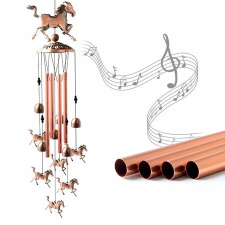 Horse Wind Chimes, Copper Wind Chime, Wind Chimes Outdoor, Horse Gifts, Garden Decor,