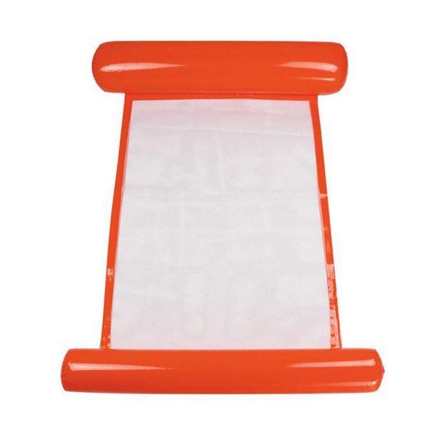 Outdoor Foldable Water Hammock Single People Increase Inflatable Air Mattress Beach Lounger Floating (Orange)