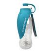 Dog Water Bottle for Walking Feeder Container portable with Drinking Cup Bowl Col.Blue