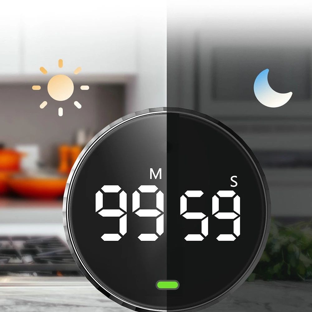 Magnetic Digital Kitchen Kitchen Timer Aesthetic Cute Countdown LED Egg Baseus Kawaii Timer Mechanical Homework Kitchen Tools