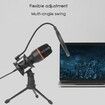 USB Microphone with Tripod Stand and PC Filter Microphone for Karaoke Recording Chat Online Podcasting Games