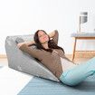 Luxdream 2 PCS Foam Bed Wedge Pillow Headrest Backrest Breathable Cover