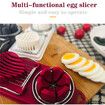 Multipurpose Boiled Egg Cutter, Stainless Steel Wire With 2 Slicing Styles, For Vegetable Food And Strawberries