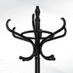 Wooden Coat Rack Stand 12 Hook Clothes Hat Hanger Umbrella Hall Tree Organizer Walnut Black