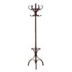 Freestanding Coat Rack 12 Hooks Wood Hall Tree Hanger for Clothes, Hat, Jacket, Umbrella