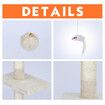 296cm Tall Cat Scratching Post Sisal Scratcher Pole Climbing Tree with Perches Hanging Toys