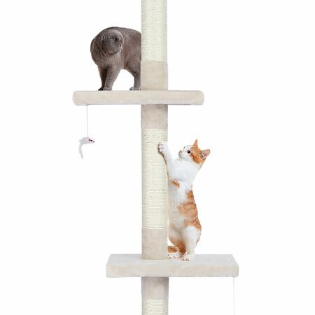 296cm Tall Cat Scratching Post Sisal Scratcher Pole Climbing Tree with ...