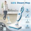 Maxkon 11 In 1 Steam Mop Cleaner Floor Carpet Steamer Cleaning 1500W 2 Steam Levels