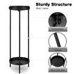 80CM High Plant Stand Metal Flower Pots Shelf Indoor Outdoor Corner Black Planter Holder Rack