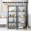 5-Tier Metal Plant Stand Planter Flower Display Rack Multifunctional Storage Shelf Black