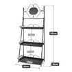 3-Tier Metal Plant Stand Indoor Outdoor Flower Pot Holder Garden Display Shelf Black