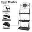 3-Tier Metal Plant Stand Indoor Outdoor Flower Pot Holder Garden Display Shelf Black