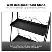3-Tier Metal Plant Stand Indoor Outdoor Flower Pot Holder Garden Display Shelf Black