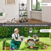 3-Tier Metal Plant Stand Indoor Outdoor Flower Pot Holder Garden Display Shelf Black