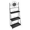3-Tier Metal Plant Stand Indoor Outdoor Flower Pot Holder Garden Display Shelf Black