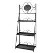 3-Tier Metal Plant Stand Indoor Outdoor Flower Pot Holder Garden Display Shelf Black