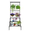 3-Tier Hanging Plant Stand Rack Metal Flower Pot Display Shelf Garden Planter Black