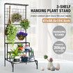 3-Tier Hanging Plant Stand Rack Metal Flower Pot Display Shelf Garden Planter Black
