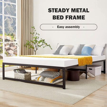 Black Queen Bed Frame Platform Metal, Best Portable Bed Frame