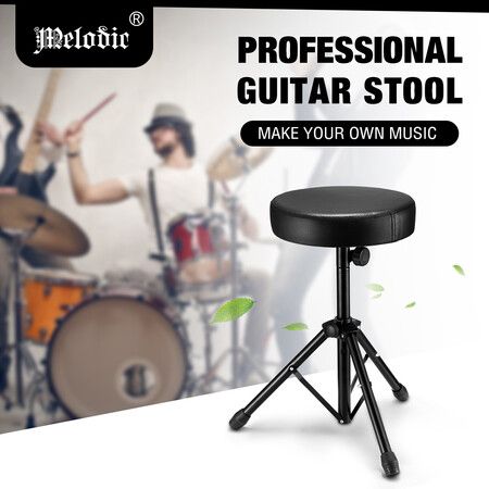 Melodic Drum Stool Throne Seat Chair Folding Padded Rotatable for Kids Adults