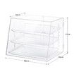 3 Tier Large Acrylic Cake Display Case Cabinet Cupcake Pastry Bakery Donut 3 Adjustable Shelves Transparent 5mm Thick