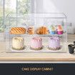 2 Tier Cupcake Cake Display Case Cabinet Stand Bakery Pastry Donuts Holder 5mm Thick Transparent