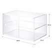 2 Tier Cupcake Cake Display Case Cabinet Stand Bakery Pastry Donuts Holder 5mm Thick Transparent