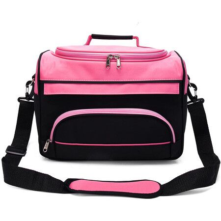 Large Capacity Hairdressing Tool Bag with Shoulder Strap, Cosmetics Beauty Hairdressing Tool Bag